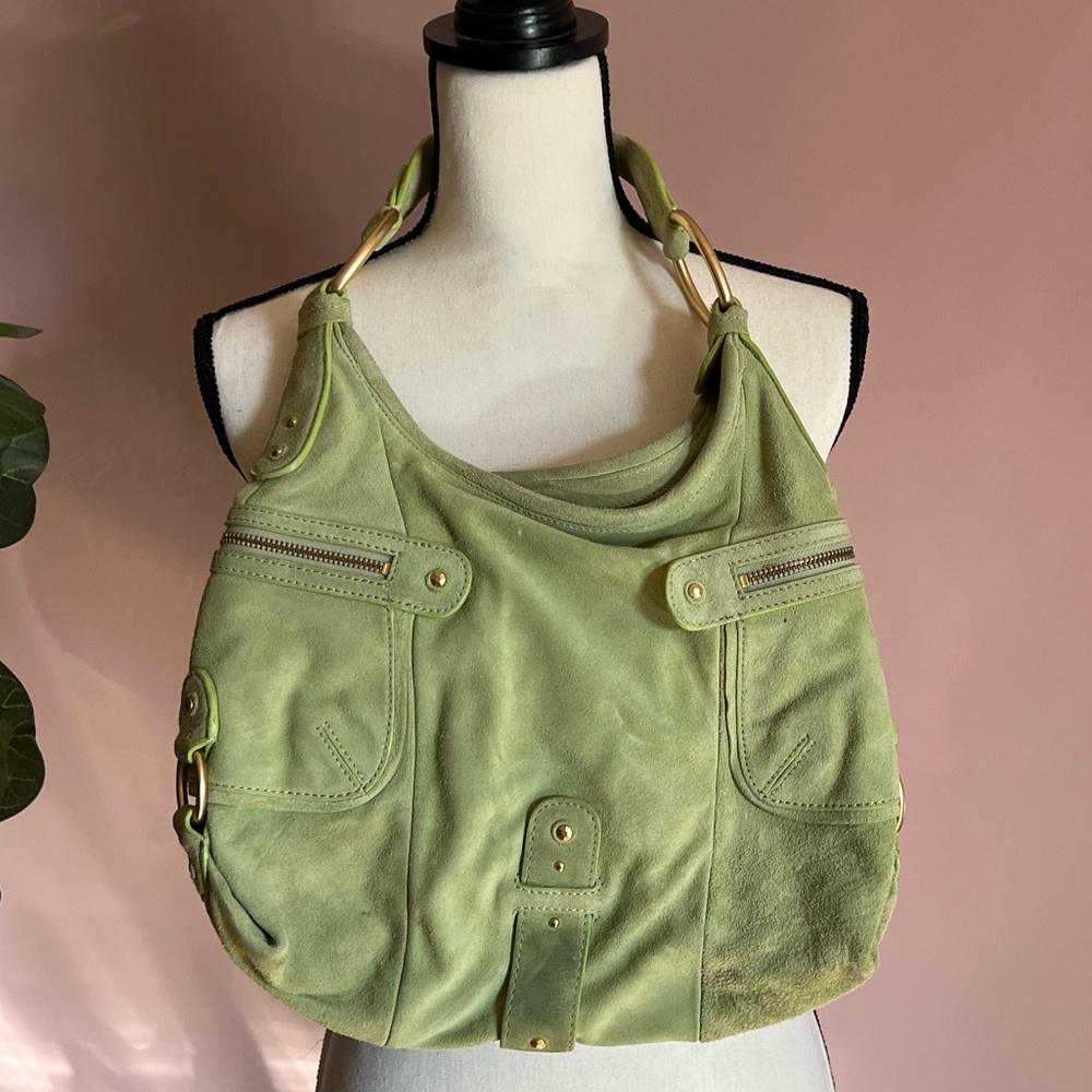 Sigrid Olsen Green Hobo Bag with Relaxed Structure